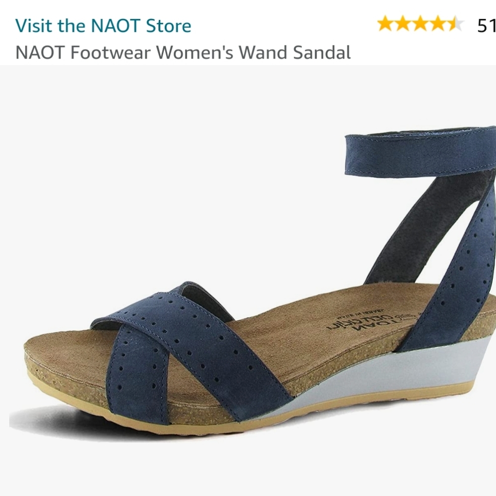 NAOT Sz 37 WAND Black Sandals NEW